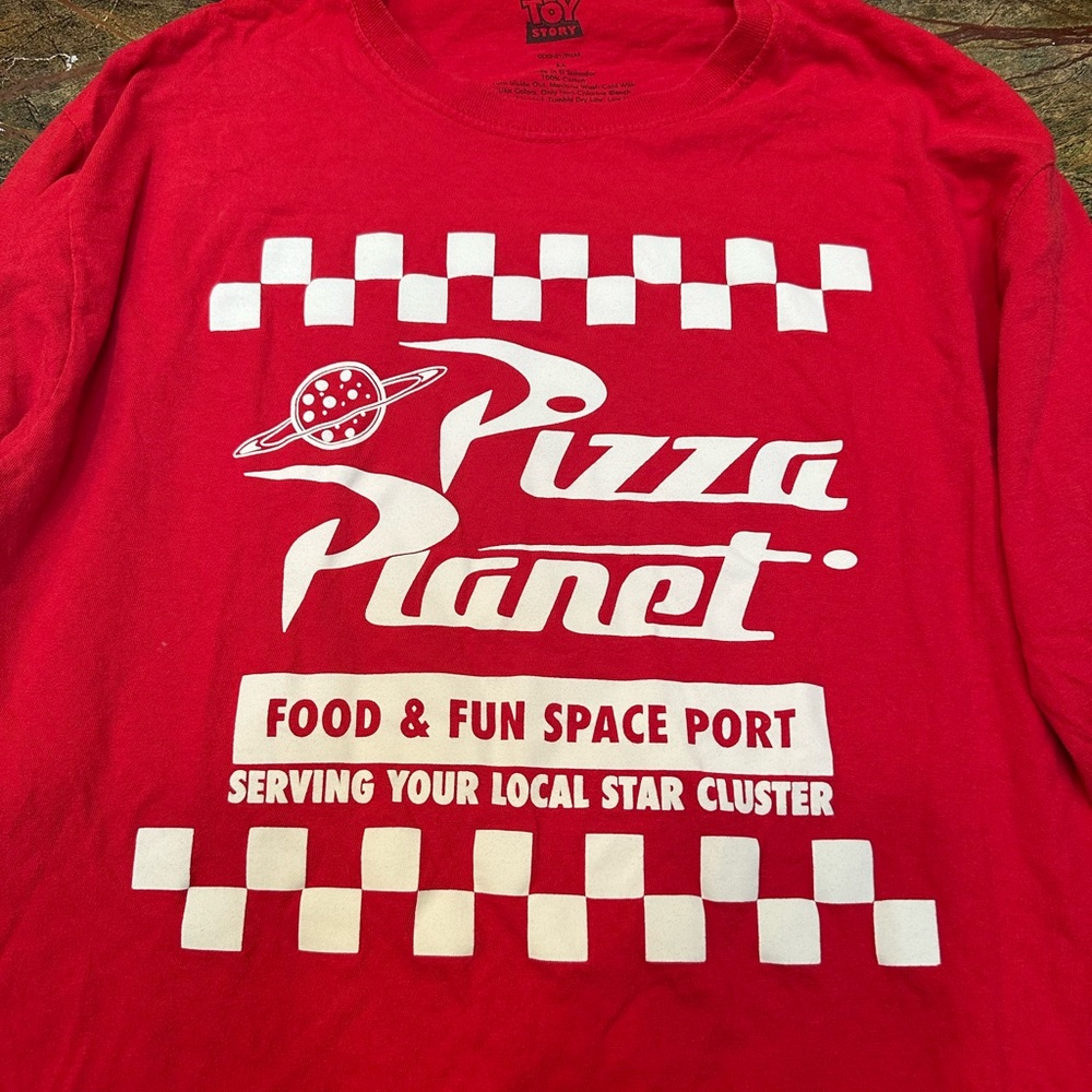 Toy Story Pizza Planet Red Graphic Tee